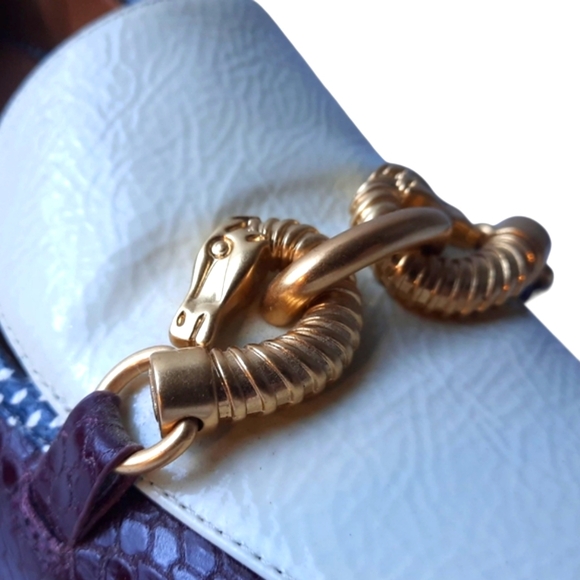 TORY BURCH Jessa Chunky Horsebit  Hardware Heeled Loafer Academia Preppy 8.5 - Picture 5 of 15